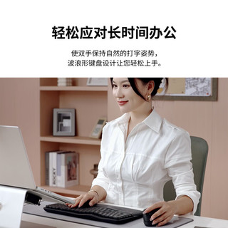  logitech/罗技 人体工学 无线键鼠套装  粉色