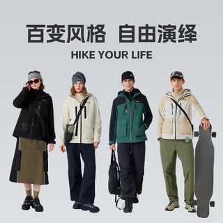  NORTHLAND/诺诗兰 三合一 冲锋衣  纯黑色 通用 170