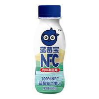 福兰农庄蓝莓宝0添加剂0脂肪蓝莓复合果汁 180ml*6瓶