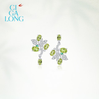 CIGALONG 莫文蔚同款CIGALONG龙梓嘉橄榄石戒指耳钉山海新中式珠宝