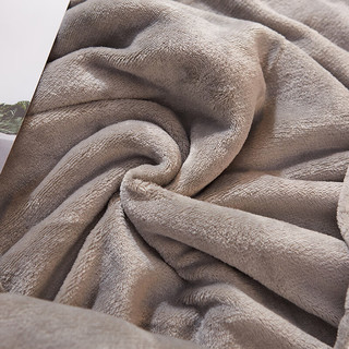 J.H.Longess 双层羊羔绒法兰绒毛毯 深空灰 150*200cm