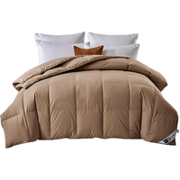 维克多（VCD）被子羽绒被95白鹅绒被100支全棉贡缎冬被子720g充1.5*2.1米  卡其 【标准冬被】卡其 150cm*210cm
