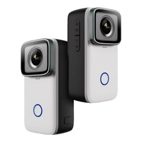 SJCAM 速影C200运动相机360摩托车行车记录仪拇指相机头戴摄像头防抖防水黑色无卡套餐