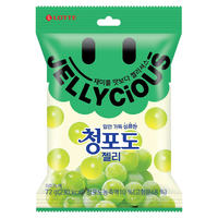 乐天（Lotte）果味软糖韩国橡皮糖青葡萄水果味儿童零食结婚庆喜糖果72g