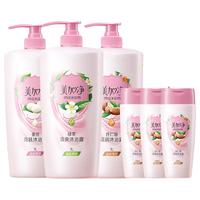 maxam 美加净 沐浴露套装 (蚕丝亮肤1L+400ml*3+杏仁油滋润1L+绿茶清爽1L)