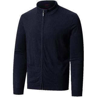 JASONWOOD 开衫男士羊毛衫秋冬季立领纯色柔软亲肤休闲简约保暖上衣外套