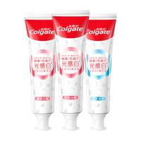 Colgate/高露洁 去渍酵素美白 美白牙膏 白桃+薄荷 120g*3支