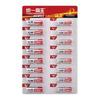 统一霸王电池7号5号碳性高容量遥控电池空调电视闹钟手表五号儿童玩具鼠标小号七号40粒耐用干电池