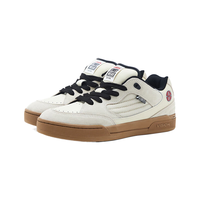 VISION STREET WEARSavvy生胶白荔厚鞋舌牛皮中帮面包鞋运动滑板鞋 米白色 35
