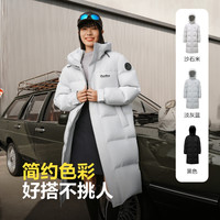 波司登2025冬季羽绒服男女同款过膝长款面包服保暖时尚运动