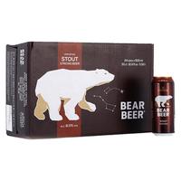 BearBeer 豪铂熊 8度 世涛 棕熊黑啤酒 500ml*24听