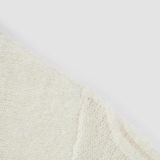 森马（Semir）毛衣女冬围巾蕾丝V领绞花宽松2025优雅小性感套头衫109725107011