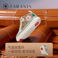 泰兰尼斯秋冬季211学步鞋女童鞋子透气男宝宝婴儿鞋软底机能鞋 白棕 秋季棉布 18 适合脚长11.5cm