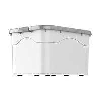 稻草熊特大号收纳箱家用衣物整理箱大容量升级加厚抗压塑料储物箱收纳盒 雾霭灰-【33*24*19cm】-无轮 超值一个装【零食/玩具/玩偶】