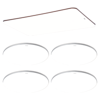 Panasonic 吸顶灯全光谱护眼大功率200W客厅灯超薄 咖色松畔智能四室一厅