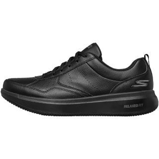 斯凯奇 皮鞋男商务休闲鞋男低帮系带缓震软底耐磨通勤男鞋77156 BLK41