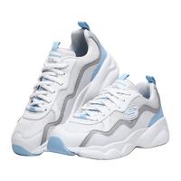 SKECHERS 斯凯奇 D'lites Airy 女子休闲运动鞋 88888201/WLGB 白色/浅灰色/蓝色 35