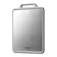 康巴赫（KBH）双面抗菌菜板 不锈钢砧板加厚案板不易发霉家用切菜板擀面板  【大号】双面抗菌菜板43*30cm