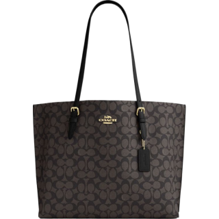 COACH 奥莱女士女包经典标志老花MOLLIE托特包大容量