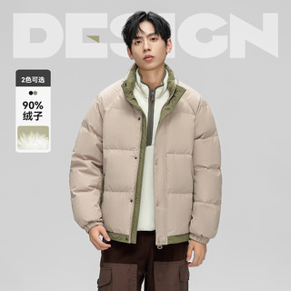 雪中飞2025秋冬热销男女短中长连帽加厚羽绒服外套 粉色2576F 155
