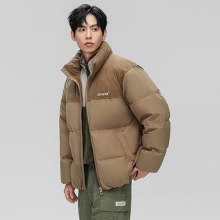 雪中飞2025秋冬热销男女短中长连帽加厚羽绒服外套 粉色2576F 155