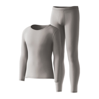 HLA/海澜之家 抗菌发热 男士保暖内衣套装 XL (175高/110-130斤) 黑色8002
