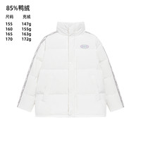 雪中飞2025秋冬热销男女短中长连帽加厚羽绒服外套 云朵白0808X 160