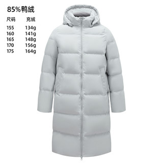 雪中飞2025秋冬热销男女短中长连帽加厚羽绒服外套 米灰色2576F 155