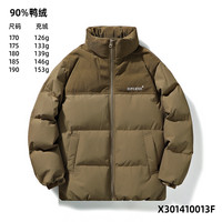 雪中飞2025秋冬热销男女短中长连帽加厚羽绒服外套 咖啡棕10013F 170