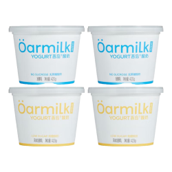 Oarmilk 吾岛0乳糖低温酸奶420gX4桶 加赠3杯酸奶