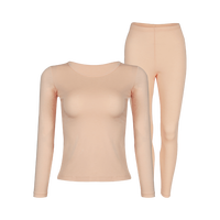 COTTONSMITH 棉花史密斯 男士秋衣秋裤套装 黑色 M