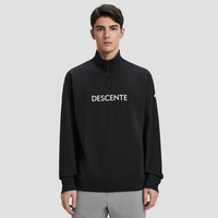 DESCENTE迪桑特ESSENTIAL系列男女同款针织套头衫 BK-黑色 M