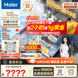 海尔 Haier 麦浪套系EYBW20566GHU1洗碗机嵌入式双面洗W5000Plus+20套大容量