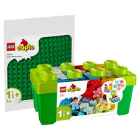 LEGO/乐高 乐高积木套装+绿色底板  中号缤纷桶+绿色底板