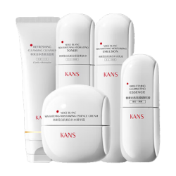 韩束 巨水光高保湿弹润洁面水乳精华霜套装 100g+100ml+100ml+50g
