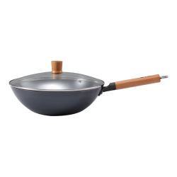 張小泉 张小泉 无涂层精铁全灶具通用家用炒锅30cm C30650200（1-3人使用）