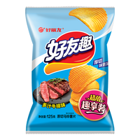 好丽友 好有趣 薯片 超值嗨享装 多汁牛排味 125g