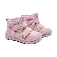 芭比童鞋冬季加绒儿童棉鞋女童高帮运动鞋雪地靴DA6162 紫色 29码 