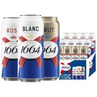 1664凯旋 1664啤酒三口味500*12(白啤+桃红+法蓝) 精酿非原箱