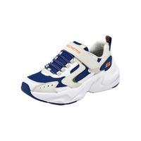 Skechers斯凯奇儿童鞋复古运动鞋秋冬女童鞋新缓震跑步鞋303967L/405304L 男童/白色/海军蓝色/WNV 35