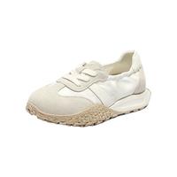  SENDA/森达 拼接厚底 女士运动鞋  米白