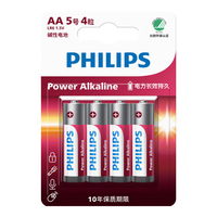 PHILIPS 飞利浦 LR06 5号碱性电池 1.5V 4粒装