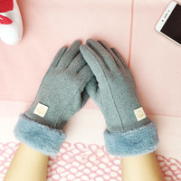 杰盘 可触屏加绒保暖防风手套骑行手套