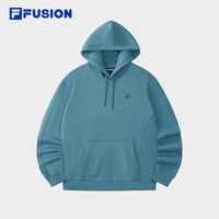 章昊同款FILA FUSION斐乐潮牌款卫衣2025秋宽松加绒上衣 【常规版】密语蓝-BU 185/104A/XXL