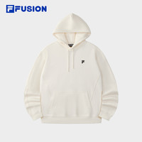 章昊同款FILA FUSION斐乐潮牌款卫衣2025秋宽松加绒上衣 【常规版】牧筠白-IV 165/88A/S