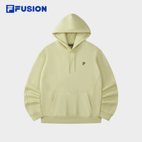 章昊同款FILA FUSION斐乐潮牌款卫衣2025秋宽松加绒上衣 【常规版】月松黄-YE 165/88A/S