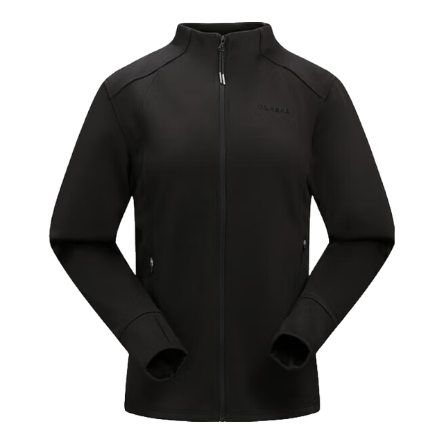 PLUS会员：探路者 软壳衣防泼水软壳外套 黑色-TAEEBN92790 S