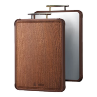 好管家 菜板乌檀木整木+不锈钢双面砧板切菜板抗菌家用案板38.3*26.3*2.6