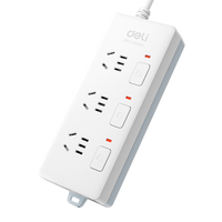 deli 得力 3985 新国标分控插排 三位五孔 3m