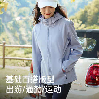 伯希和（Pelliot）户外软壳女防风保暖外套男休闲加绒内胆登山服11230601黑男XXXL 曜石黑【男】